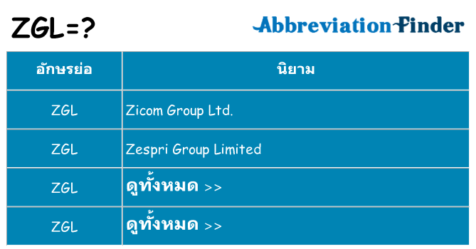 อะไรไม่ zgl ถึง