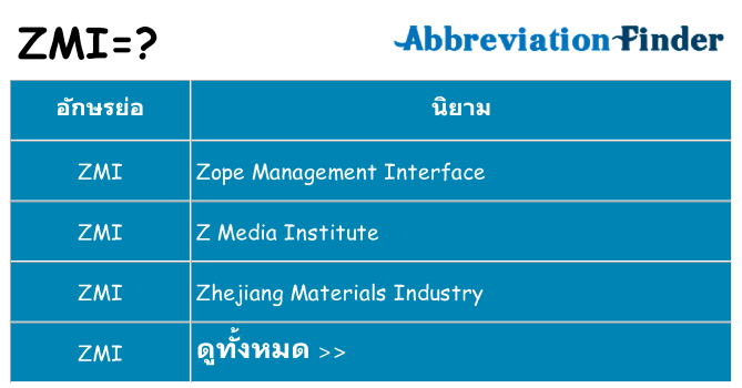 อะไรไม่ zmi ถึง