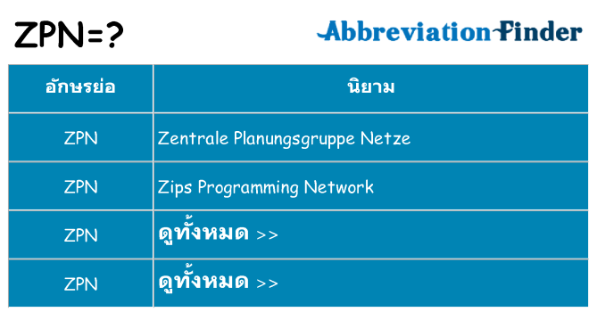 อะไรไม่ zpn ถึง