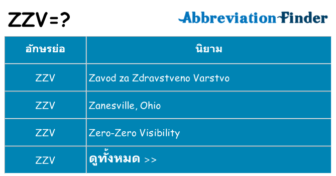 อะไรไม่ zzv ถึง