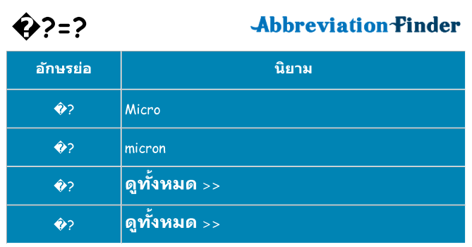 อะไรไม่ %c2%b5 ถึง