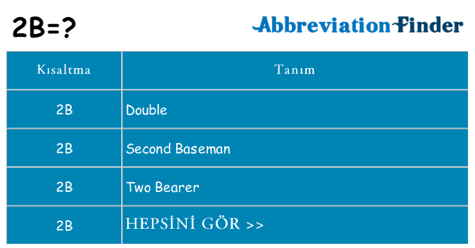 2b ne anlama geliyor