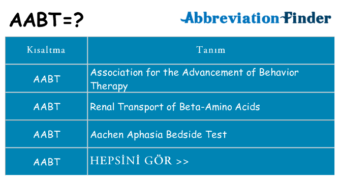 aabt ne anlama geliyor