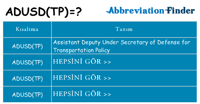 adusdtp ne anlama geliyor