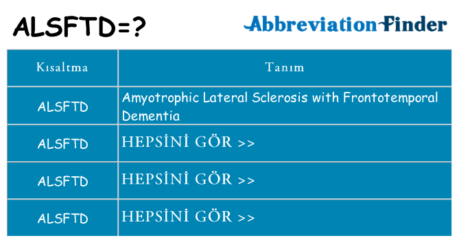 alsftd ne anlama geliyor