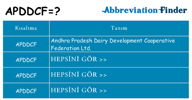apddcf ne anlama geliyor