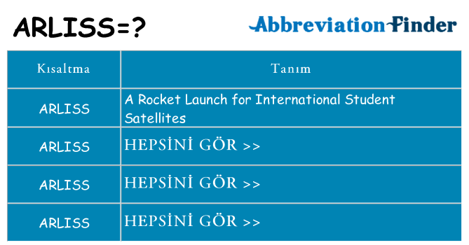 arliss ne anlama geliyor