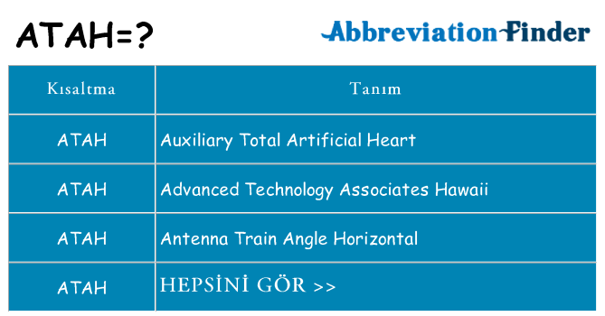 atah ne anlama geliyor