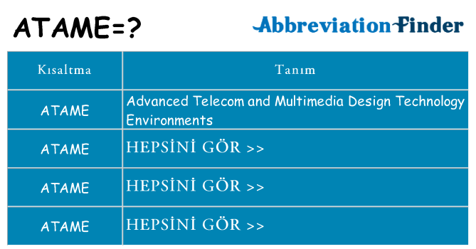 atame ne anlama geliyor