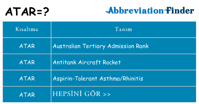 atar ne anlama geliyor