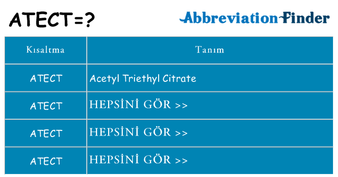 atect ne anlama geliyor