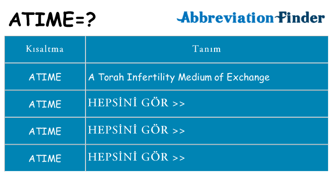 atime ne anlama geliyor