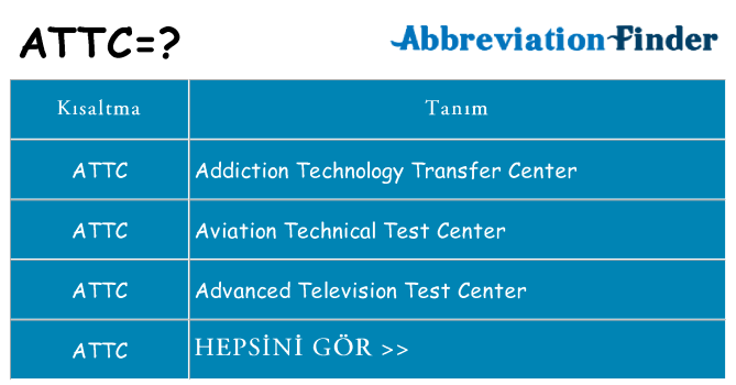 attc ne anlama geliyor