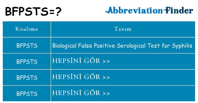 bfpsts ne anlama geliyor