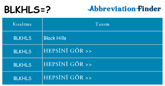 blkhls ne anlama geliyor