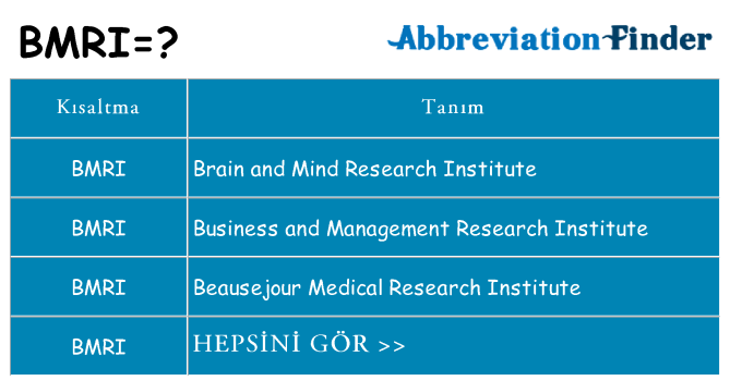 bmri ne anlama geliyor