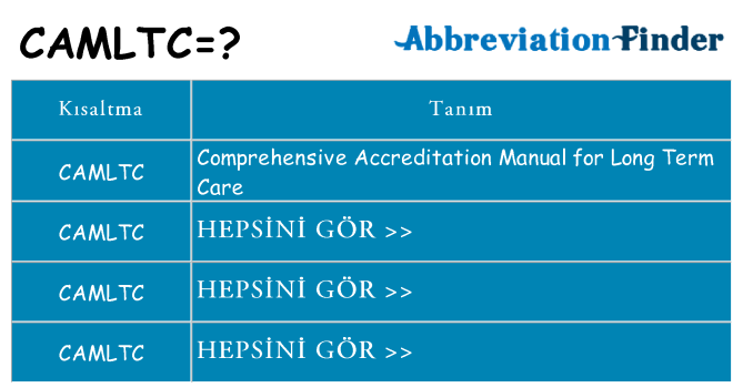 camltc ne anlama geliyor