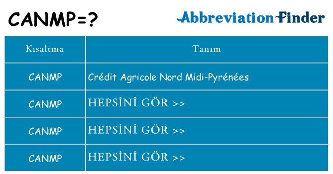 canmp ne anlama geliyor