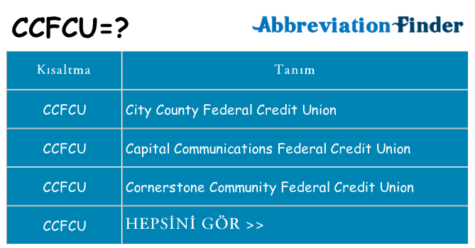 ccfcu ne anlama geliyor