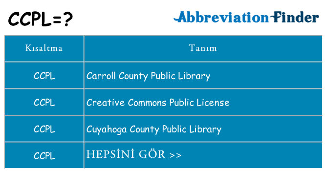 ccpl ne anlama geliyor