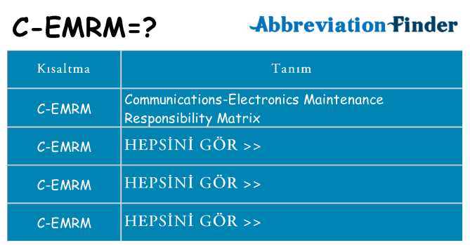 c-emrm ne anlama geliyor