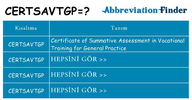 certsavtgp ne anlama geliyor