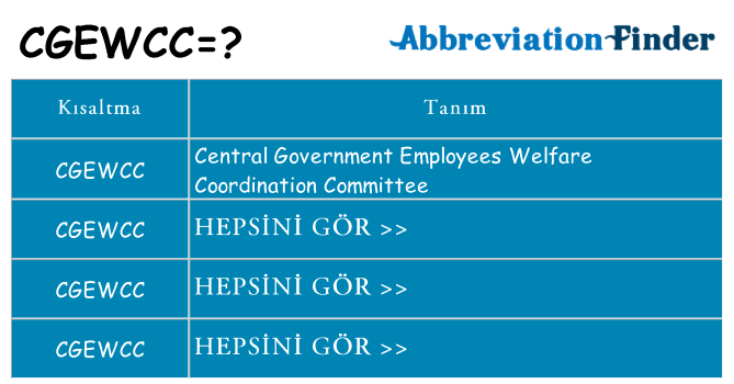 cgewcc ne anlama geliyor