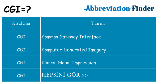 cgi ne anlama geliyor