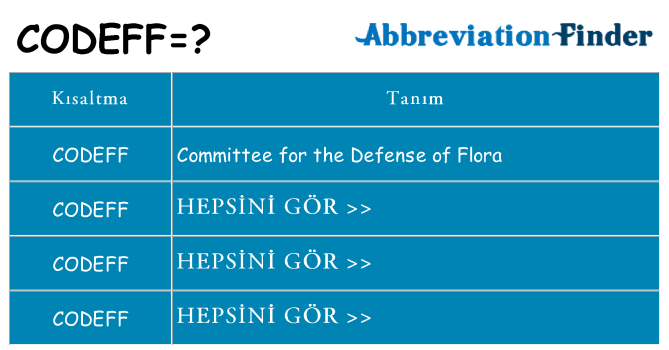 codeff ne anlama geliyor