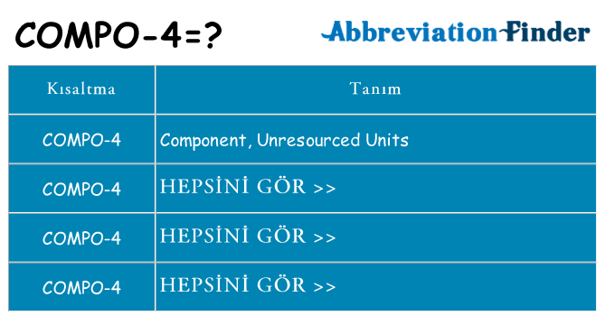 compo-4 ne anlama geliyor