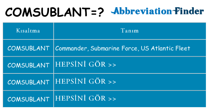 comsublant ne anlama geliyor