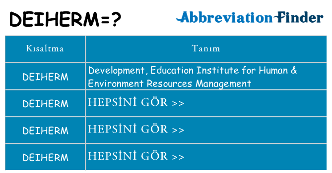 deiherm ne anlama geliyor