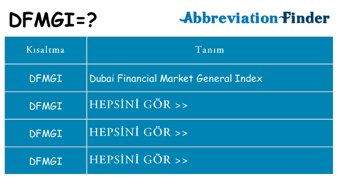 dfmgi ne anlama geliyor
