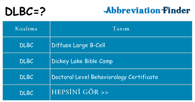 dlbc ne anlama geliyor