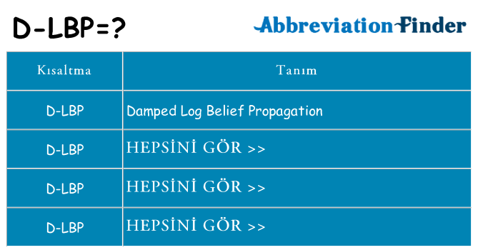d-lbp ne anlama geliyor