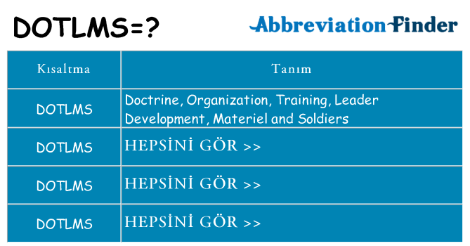 dotlms ne anlama geliyor