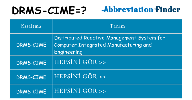 drms-cime ne anlama geliyor