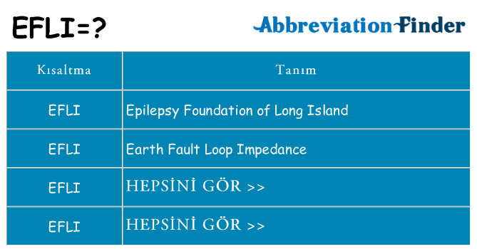 efli ne anlama geliyor