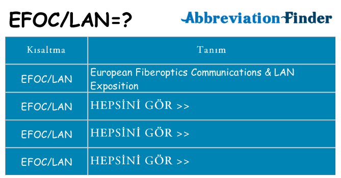 efoclan ne anlama geliyor