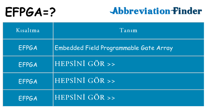 efpga ne anlama geliyor
