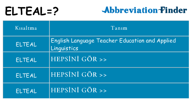 elteal ne anlama geliyor