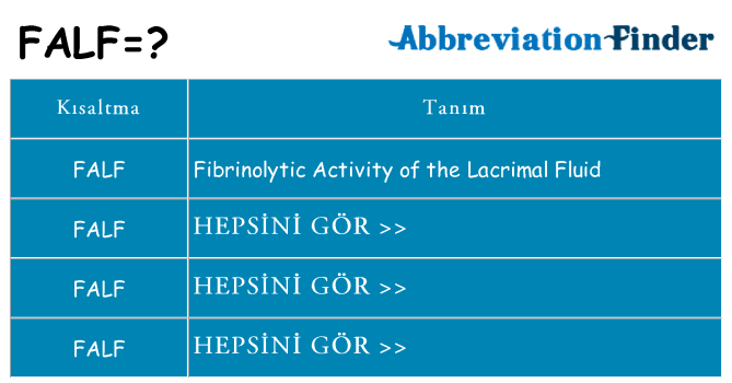 falf ne anlama geliyor