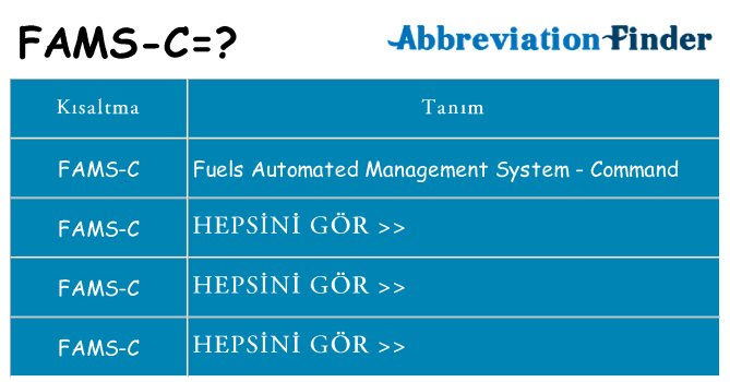 fams-c ne anlama geliyor