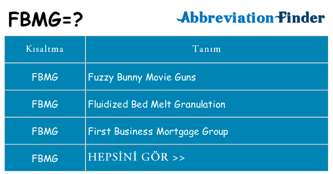 fbmg ne anlama geliyor