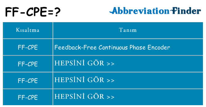 ff-cpe ne anlama geliyor