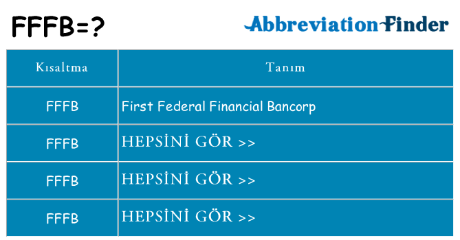 fffb ne anlama geliyor