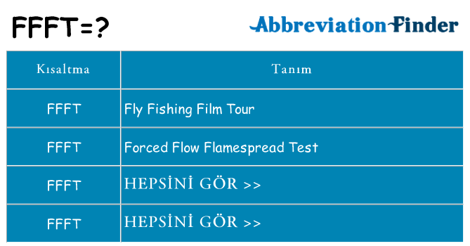 ffft ne anlama geliyor