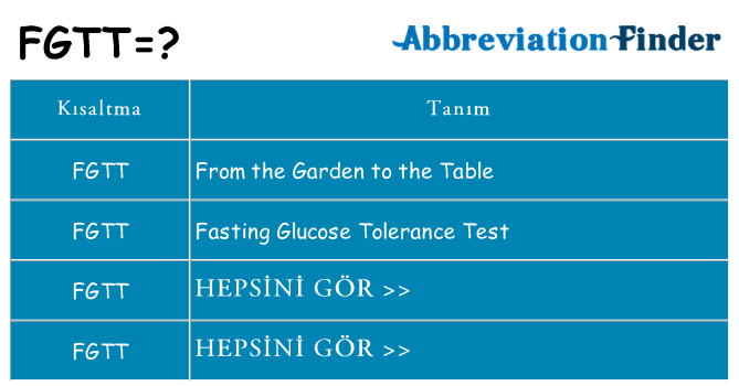 fgtt ne anlama geliyor