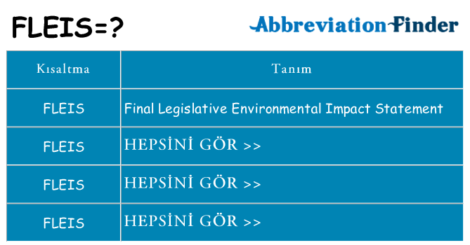 fleis ne anlama geliyor