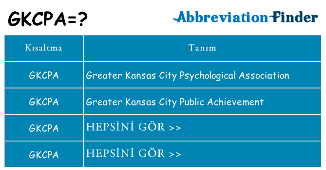 gkcpa ne anlama geliyor